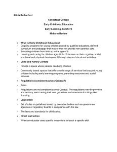 ECE Midterm Review: Early Childhood Education Concepts