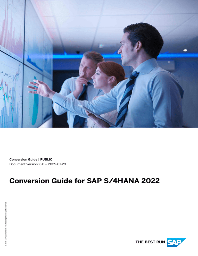 SAP S/4HANA 2022 Conversion Guide
