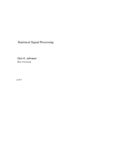 Statistical Signal Processing Textbook