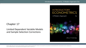 Limited Dependent Variable Models in Econometrics