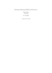 Zusammenfassung Bildverarbeitung