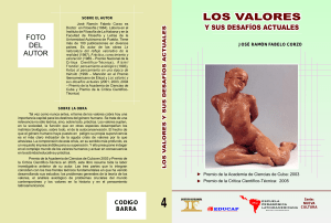 Los Valores y Sus Desaf&iacute;os Actuales de Jos&eacute; Ram&oacute;n Fabelo Corzo