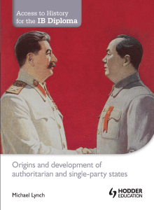 Authoritarian States: Origins & Development - IB History