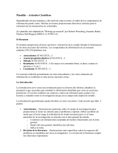 Plantilla y Guía para Artículos Científicos