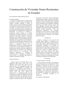 Viviendas Sismorresistentes en Ecuador