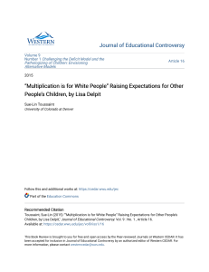 "Multiplication is for White People" Book Review