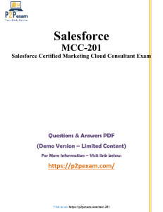 Salesforce MCC-201 Exam Questions & Answers (Demo)
