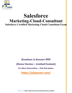 Salesforce Marketing Cloud Consultant Exam Questions