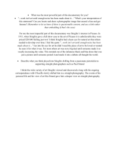 Stieglitz, Picasso, and Straight Photography Analysis