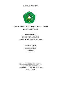 Mall Pelayanan Publik Siak: Preview Laporan Arsitektur
