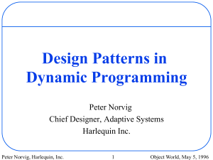 Design Patterns in Dynamic Programming Presentation
