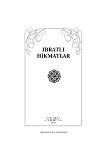 Ibratli Hikmatlar: O'zbek Donoligi va Axloqiy Hikoyalar