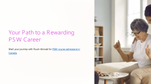 PSW Career in Canada: Touch Abroad Admissions Guide