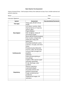 Basic Head-to-Toe Assessment Form | Healthcare