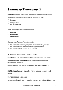 Taxonomy & Animal Classification Summary
