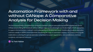 CANape vs. No CANape: Automation Framework Comparison