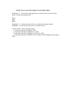 Concrete Hollow Block Testing Process Outline