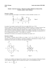 Examen Calcul Structures: Méthode des Éléments Finis