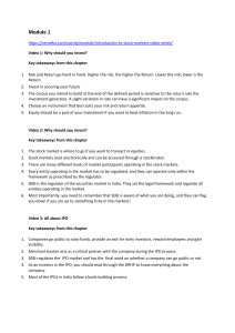 Stock Market Basics: Module 1 - Investing Essentials