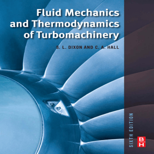 Fluid Mechanics & Thermodynamics of Turbomachinery Textbook