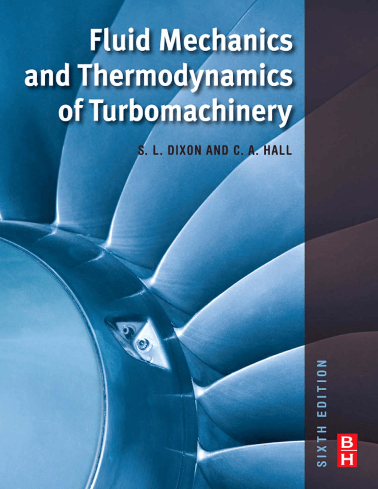 Fluid Mechanics & Thermodynamics of Turbomachinery Textbook