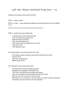 JavaFX & SQL Project Tutorial