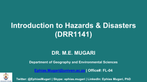 Hazards & Disasters: Introduction & Key Concepts