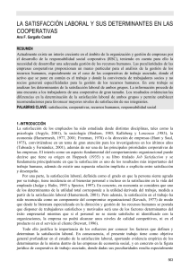 Satisfacción Laboral en Cooperativas: Determinantes y Análisis