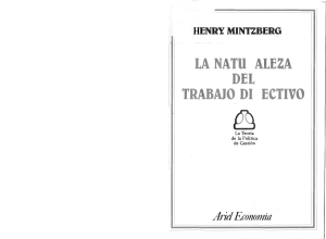 La Naturaleza del Trabajo Directivo: Teoría de la Gestión