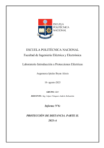 Informe de Protecci&oacute;n de Distancia: Impedancia y Ajustes de Rel&eacute;
