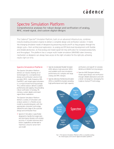 Cadence Spectre Simulation Platform: Analog/RF Design Verification