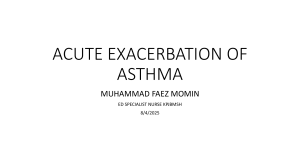 Acute Asthma Exacerbation: Definition, Severity & Management