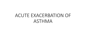 Acute Asthma Exacerbation: Definition, Severity & Management
