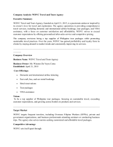WDVC Travel & Tours Agency: Company Analysis & Strategy