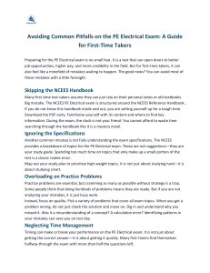 PE Electrical Exam: Avoiding Common Mistakes for First-Timers