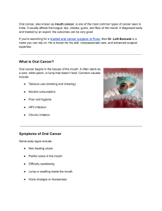 Oral Cancer: Symptoms, Diagnosis & Treatment in Pune