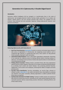Generative AI in Cybersecurity: Benefits & Risks