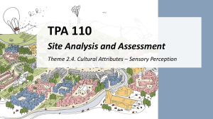Site Analysis: Sensory Perception & Cultural Attributes