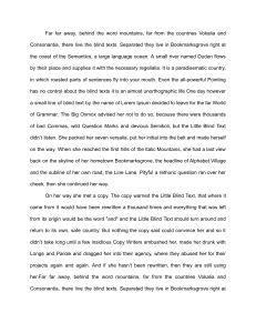 The Little Blind Text's Adventure: A Short Story