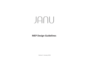 JANU MEP Design Guidelines - Hotels & Resorts