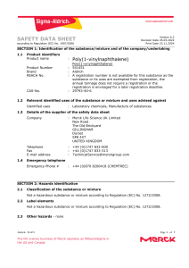 Poly(1-vinylnaphthalene) SDS | Safety Data Sheet