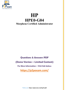 HPE0-G04 Morpheus Admin Exam Q&A (Demo)