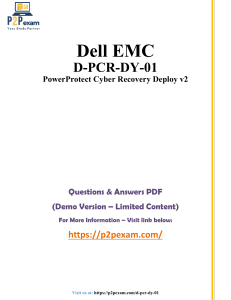 Dell EMC PowerProtect Cyber Recovery Deploy v2 Q&A