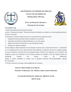 Tarea de Derecho Ambiental: Historia, Principios y Contexto Mexicano