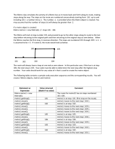 Metro Bus Route Simulation Code Exercise