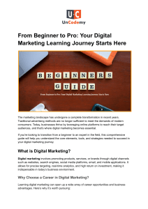 Digital Marketing Learning Journey: Beginner to Pro Guide