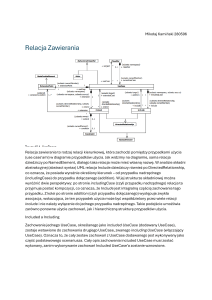 Relacja Zawierania UML: Diagramy Przypadk&oacute;w Użycia