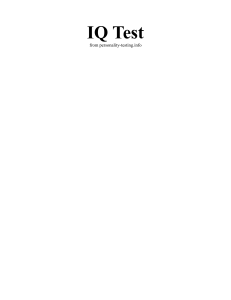 IQ Test: Raven's Progressive Matrices Style