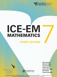 ICE-EM Mathematics 7 Third Edition: Middle School Math Textbook