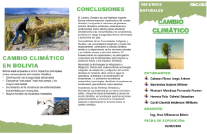 Cambio Clim&aacute;tico en Bolivia: Impactos y Estrategias